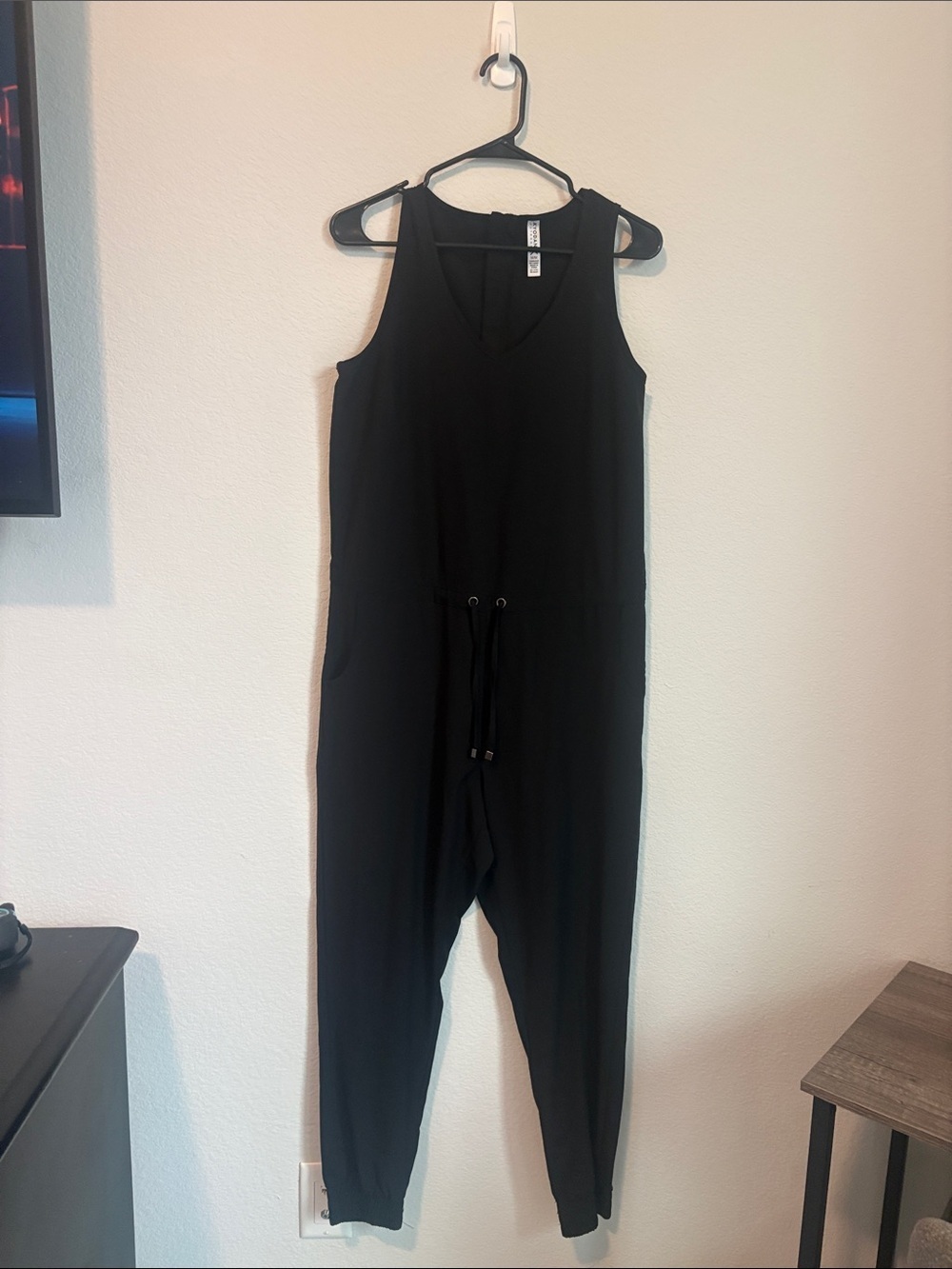 Kyodan Black Sleeveless Drawstring Jumpsuit